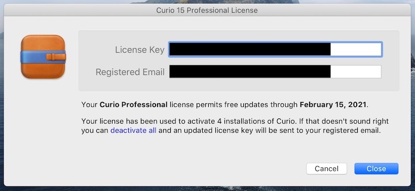 Curio software download