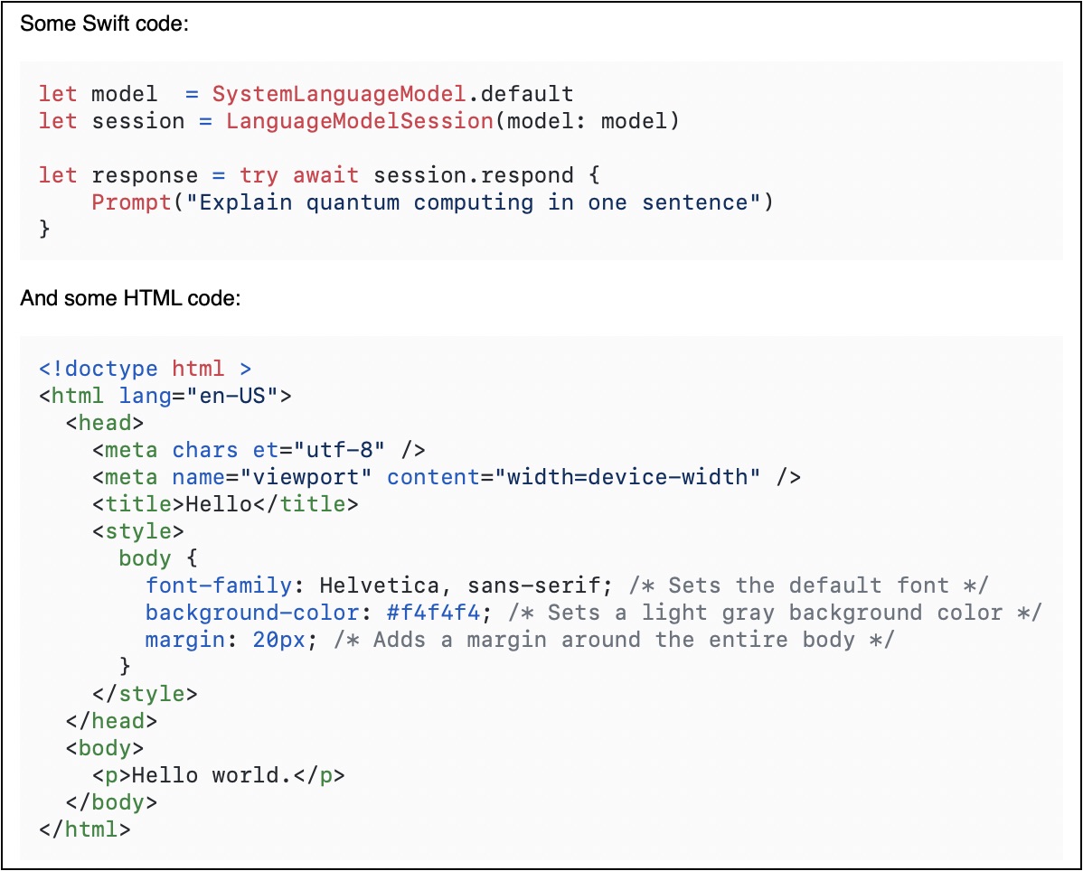 LanguageCodeBlockRendered