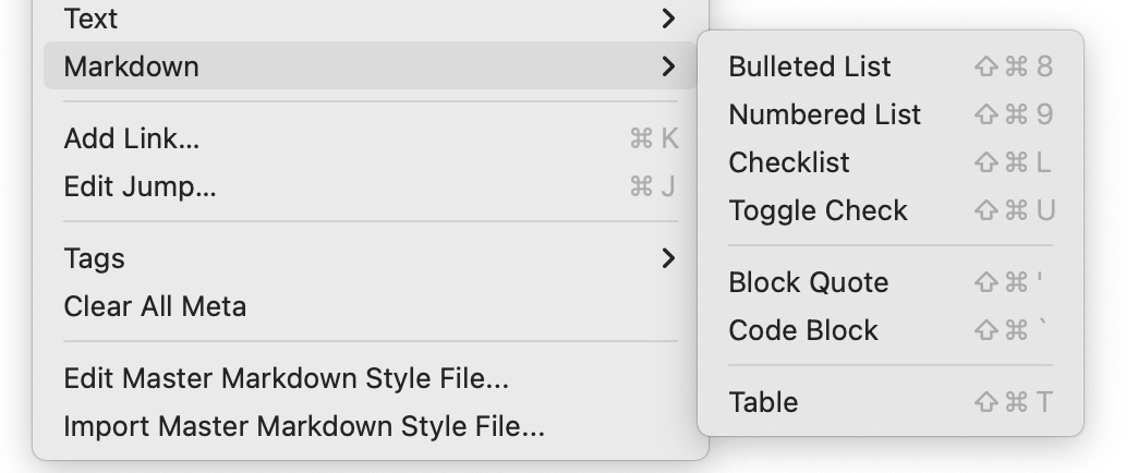 MarkdownSubmenu